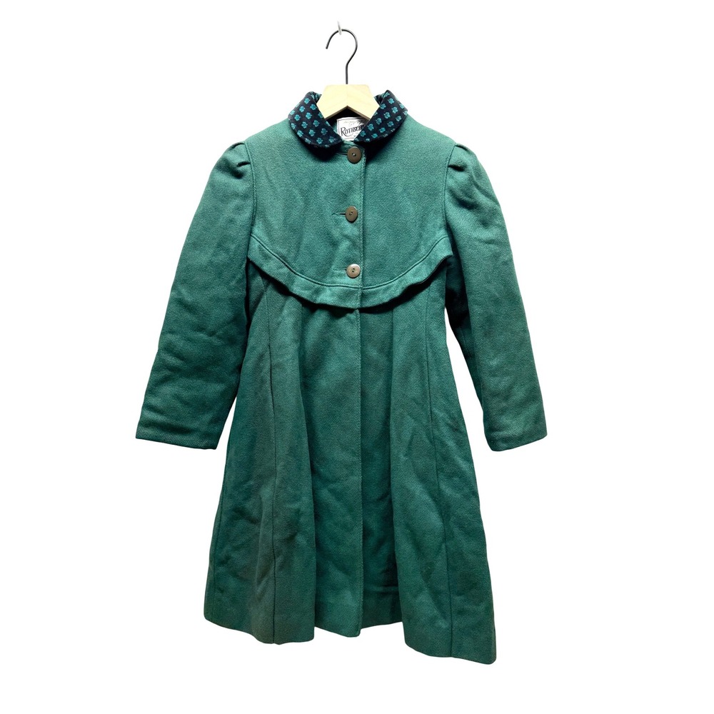 Rothschild Vintage‎ Girls Green Wool Blend Coat Size 10